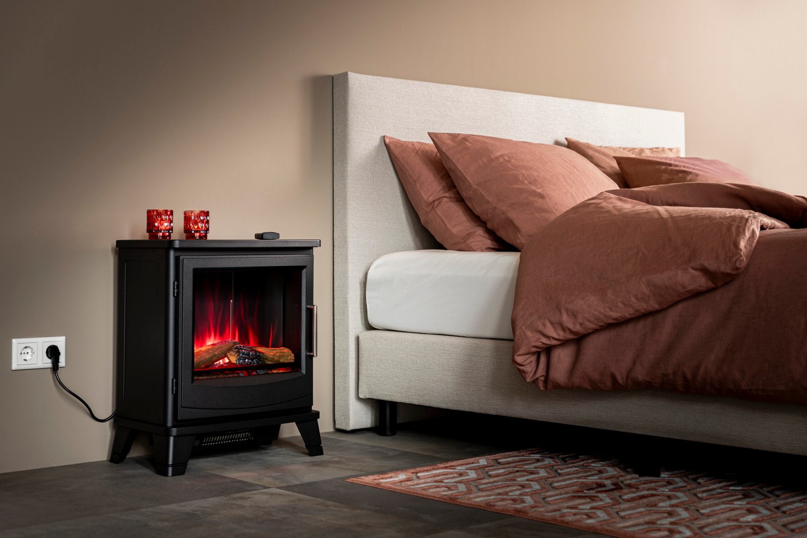 Solano zonder pijp slaapkamer - oranje vuur